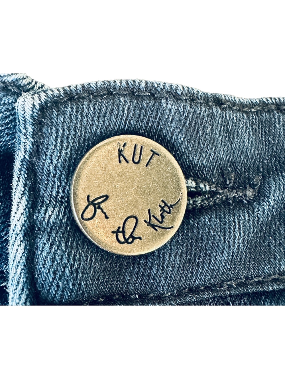 Med-Dark Blue Women's Kut from the Kloth “Baby Bootcut”Jeans Size 10 Exc.Cond - Picture 9 of 14